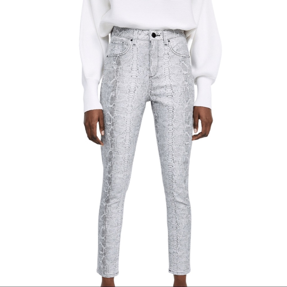 Zara High Rise Skinny Jeans Snakeprint Pattern - US 4- Only Tried on Once!